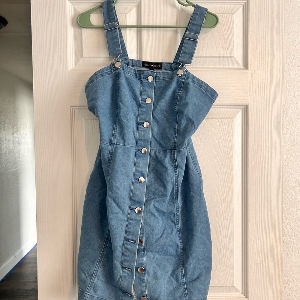 Derek Heart Light Blue Denim Dress